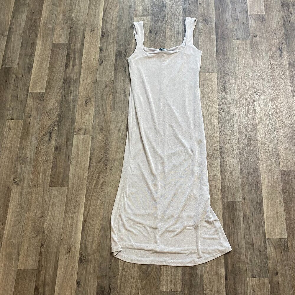 NWT Wild Fable Silver Tight Fitted Midi Dress Size XS